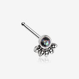 Antique Bali Floral Sparkle Nose Stud Ring