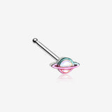 Colorline Iridescent Revo Saturn Planet Nose Stud Ring