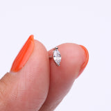 Detail View 2 of Marquise Sparkle Gem Nose Stud Ring-Clear Gem