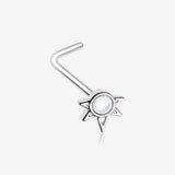 Opalescent Sparkle Starburst L-Shaped Nose Ring