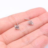 Detail View 3 of Victorian Filigree Aurora Sparkle L-Shaped Nose Ring-Aurora Borealis/Clear/White