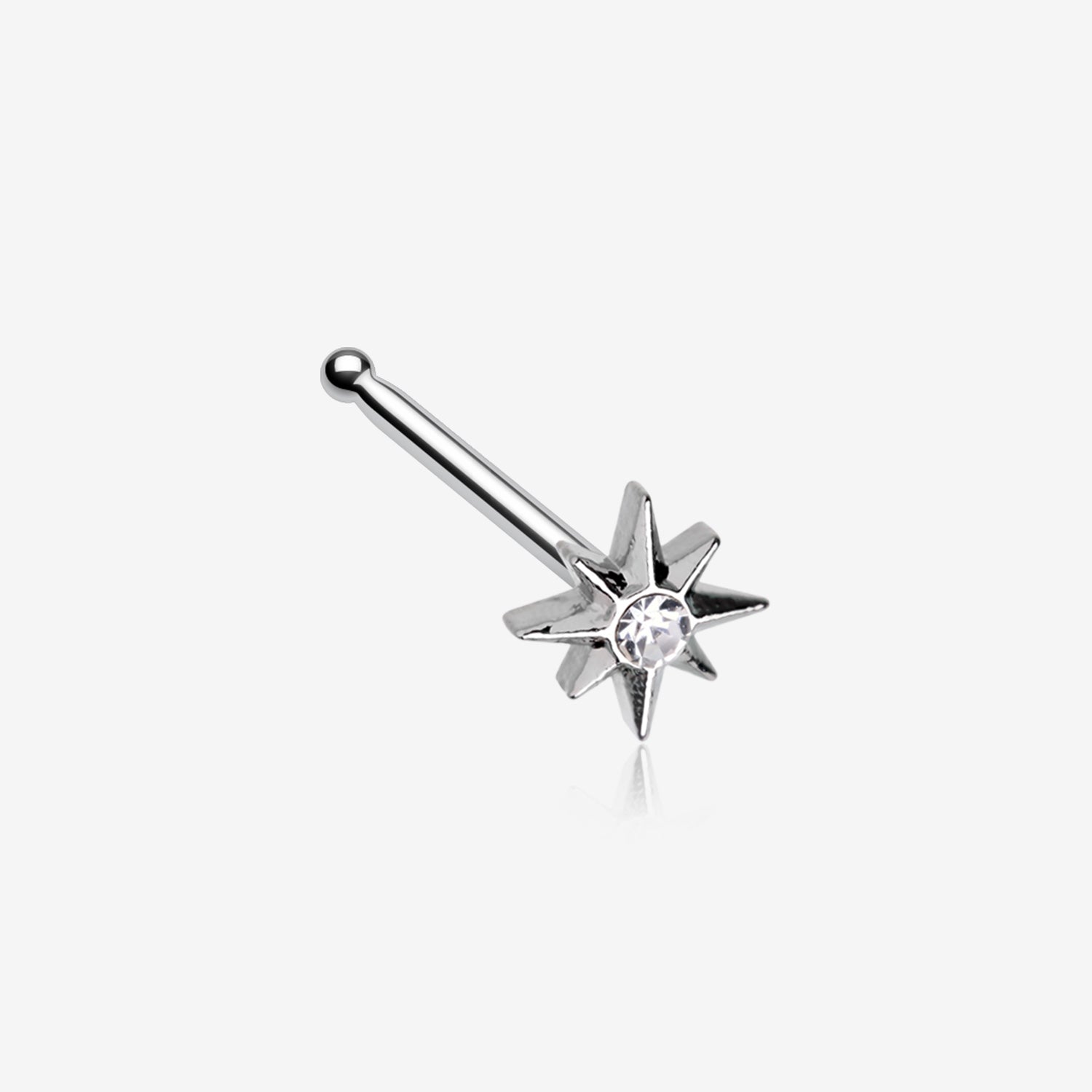 Polaris Sparkle North Star Nose Stud Ring-Clear Gem - BM25.com
