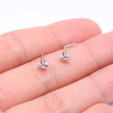 Detail View 3 of Polaris Sparkle North Star Nose Stud Ring-Clear Gem