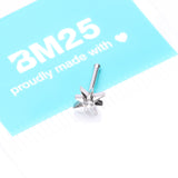 Detail View 4 of Polaris Sparkle North Star Nose Stud Ring-Clear Gem