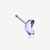 Crescent Moon Gem Sparkle Nose Stud Ring