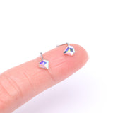 Detail View 2 of Aurora Diamond Icon Sparkle Nose Stud Ring-Aurora Borealis
