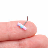 Detail View 2 of Kawaii Pop Pastel Assorted Star Trio L-Shaped Nose Ring-Multi