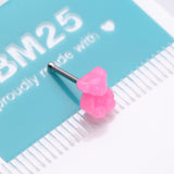 Detail View 4 of Kawaii Pop Pink Teddy Bear Nose Stud Ring-Pink