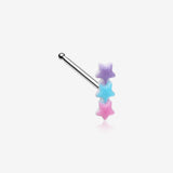 Kawaii Pop Pastel Assorted Star Trio Nose Stud Ring