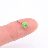 Detail View 2 of Kawaii Pop Lucky Shamrock Clover Nose Stud Ring-Green