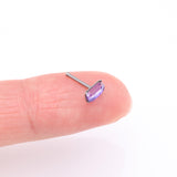 Detail View 2 of Sparkle Gem Cubic Nose Stud Ring-Purple