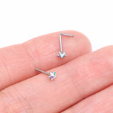 Detail View 3 of Iridescent Star Sparkle Gem Nose Stud Ring-Aurora Borealis