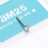 Detail View 4 of Iridescent Star Sparkle Gem Nose Stud Ring-Aurora Borealis