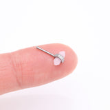 Detail View 2 of Mystic Rose Gemstone Nose Stud Ring-Pink