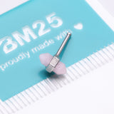 Detail View 4 of Mystic Rose Gemstone Nose Stud Ring-Pink