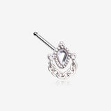 Mandala Ornate Sparkle Chain Dangle Nose Stud Ring
