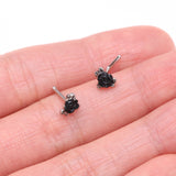 Detail View 3 of Vintage Gothic Black Rose L-Shaped Nose Ring
