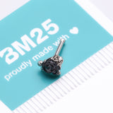 Detail View 4 of Vintage Gothic Black Rose Nose Stud Ring