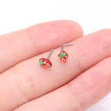Detail View 3 of Very Berry Red Strawberry Nose Stud Ring