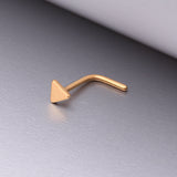Detail View 1 of Golden Triangle Plate Top Basic Steel L-Shaped Nose Ring