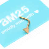 Detail View 3 of Golden Triangle Plate Top Basic Steel L-Shaped Nose Ring