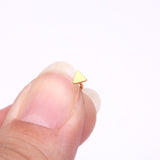 Detail View 2 of Golden Triangle Plate Top Basic Steel L-Shaped Nose Ring
