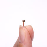 Detail View 2 of Rose Gold Bali Beads Trinity Steel L-Shaped Nose Ring