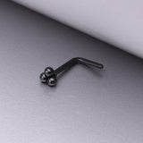 Detail View 1 of Blackline Bali Beads Trinity Steel L-Shaped Nose Ring