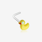 Adorable Bath Duck Toy L-Shaped Nose Ring