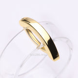 Detail View 1 of Golden Sterling Silver Minimalist Curved Bar Clicker