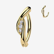 Golden Curve Essence Sparkle Curved Bar Belly Clicker