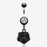 Immortal Rose Belly Button Ring