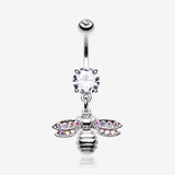 Honey Bee Sparkle Dangle Belly Button Ring