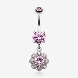 Dazzling Flower Belly Ring