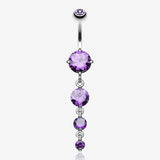Brilliant Gem Cascade Belly Ring