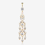 Golden Majestic Chandelier Belly Button Ring
