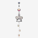 Royal Crown Sparkle Belly Ring