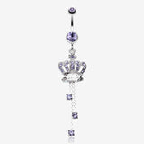 Royal Crown Sparkle Belly Ring