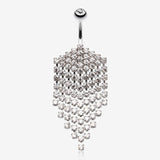 Shimmering Chandelier Drape Belly Ring