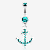 Anchor Gem Sparkle Belly Ring