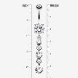 Detail View 1 of Gems Galore Belly Button Ring-Clear Gem