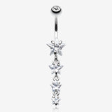 Star Spangled Belly Button Ring-Clear Gem