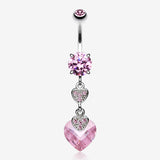 Shimmering Hearts Belly Ring