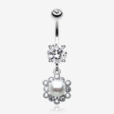 Pearlescent Luster Bubble Belly Button Ring