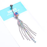 Detail View 4 of Sparkle Showers Belly Button Ring-Aurora Borealis