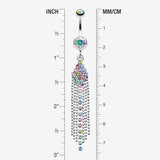 Detail View 1 of Sparkle Showers Belly Button Ring-Rainbow