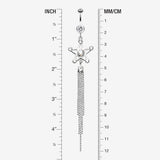 Detail View 1 of Bright Points Star Belly Button Ring-Clear Gem