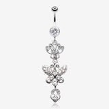 Jeweled Butterflies Belly Button Rings