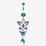 Glam Butterfly Fall Fancy Belly Ring