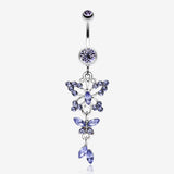 Glam Butterfly Fall Fancy Belly Ring